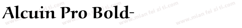 Alcuin Pro Bold字体转换